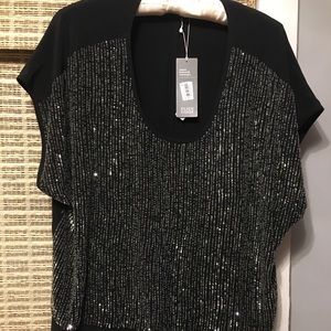 Eileen Fisher silk top with sequins